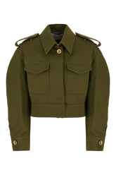 Giubbino in misto cotone verde militare -  | Wise