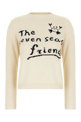Ivory cotton blend sweater -  | Wise
