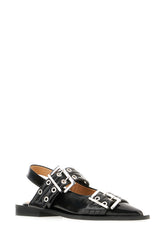 Black synthetic leather Feminine Buckle ballerinas -  | Wise