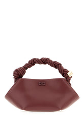 Burgundy synthetic leather mini Bou handbag -  | Wise