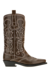 Brown synthetic leather Shaft boots -  | Wise
