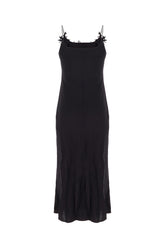 Black silk slip dress -  | Wise