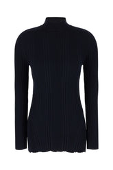Midnight blue viscose blend mini dress -  | Wise