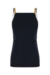 Midnight blue viscose blend top -  | Wise