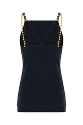 Midnight blue viscose blend top -  | Wise