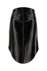 Black synthetic leather skirt -  | Wise