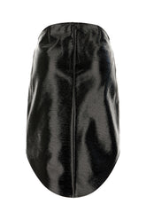 Black synthetic leather skirt -  | Wise