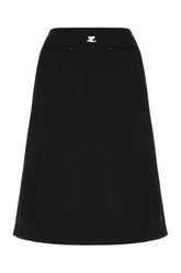 Black polyester skirt -  | Wise