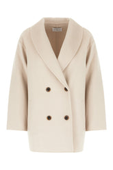 Pastel pink wool coat -  | Wise