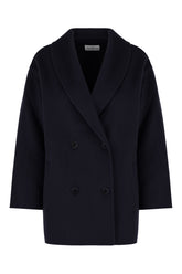 Midnight blue wool coat -  | Wise