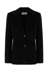 Black stretch cotton blazer -  | Wise