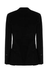 Black stretch cotton blazer -  | Wise