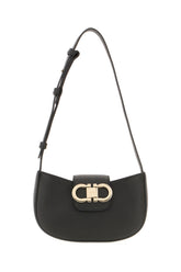 Black leather mini Double Gancini shoulder bag -  | Wise