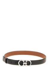 Black leather reversible belt -  | Wise