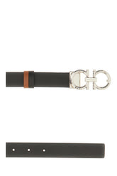 Black leather reversible belt -  | Wise