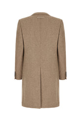 Cappuccino cashmere and wool coat -  | Wise