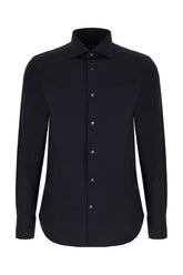 Camicia in cotone stretch blu notte -  | Wise