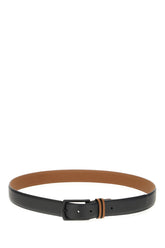 Black leather reversible belt -  | Wise