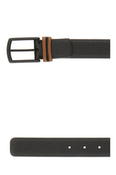 Black leather reversible belt -  | Wise