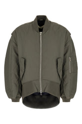 Military green nylon padded jacket -  | Wise