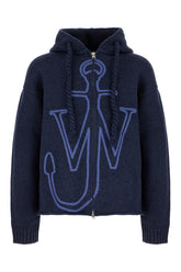 Cardigan in lana blu navy -  | Wise