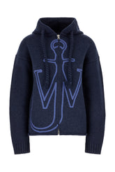 Cardigan in lana blu navy -  | Wise