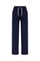 Navy blue cotton blend joggers -  | Wise