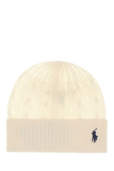 Ivory wool blend beanie hat -  | Wise