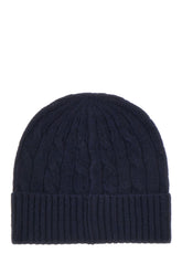 Midnight blue wool blend beanie hat -  | Wise