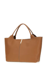 Borsa a mano media in pelle cammello -  | Wise