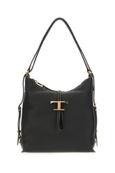 Black leather T Timeless small shopping bag -  | Wise