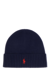 Navy blue wool beanie hat -  | Wise