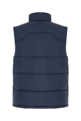 Navy blue polyester sleeveless down jacket -  | Wise