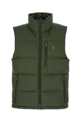 Piumino smanicato in poliestere verde oliva -  | Wise