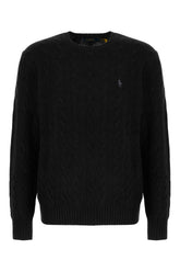 Black wool blend sweater -  | Wise
