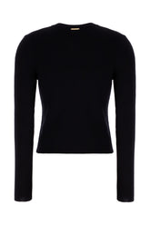 Black stretch wool blend cardigan -  | Wise