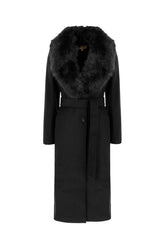 Cappotto in misto lana nera -  | Wise