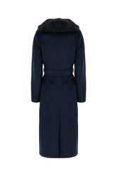 Cappotto in misto lana blu navy -  | Wise