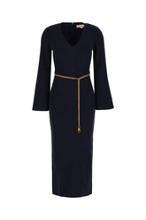 Abito in misto lana stretch blu notte -  | Wise