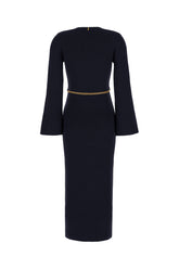Abito in misto lana stretch blu notte -  | Wise