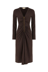 Abito in poliestere stretch cioccolato -  | Wise