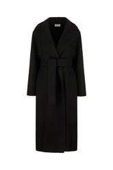 Cappotto in misto lana nera -  | Wise