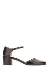 Scarpe con tacco in pelle testa di moro -  | Wise