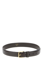 Dark brown leather belt -  | Wise