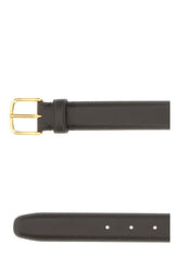 Dark brown leather belt -  | Wise