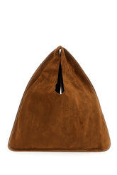 Caramel suede small Bindle handbag -  | Wise