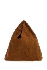 Caramel suede small Bindle handbag -  | Wise