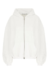 White cotton oversize sweatshirt -  | Wise