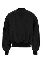 Black nylon padded bomber jacket -  | Wise