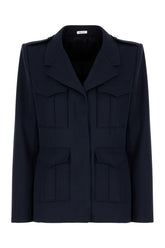 Navy blue wool blazer -  | Wise